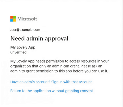 Consent Screen with “Publisher Could Not Be Verified” Warning.