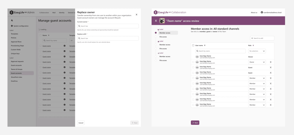 Task panel and wizard
